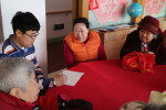 Qingdao Amerasia International School MYP students in Service as Action at a Qingdao retirement community.