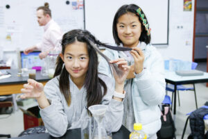Qingdao Amerasia International School students celebrate their annual Spirit Week with funny and creative hairstyles.